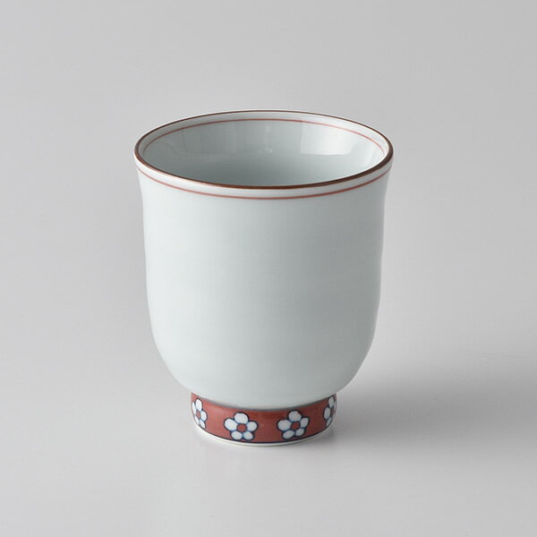 梅濃（赤）コップ 手書き 波佐見焼 洸琳窯 赤絵