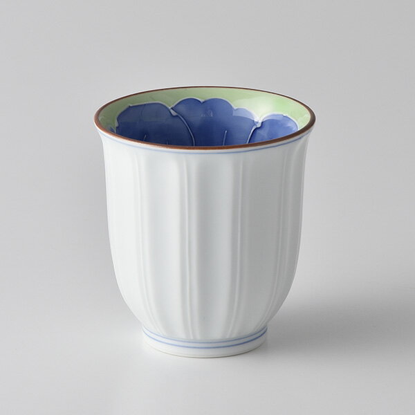 芙蓉（大）彫コップ 手書き 波佐見焼 洸琳窯 染付