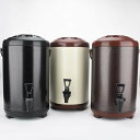 6L/8L/10L/12L 保温ポット 保温ジャグ 卓上断熱バレル 大容量 二重層 温水ボイラー 魔法瓶 ホット コールド二重絶縁 ミルクティー保温バケツ 商業向け 大容量 ジュース お湯 ミルク ミルクティー豆乳用 断熱バレル(3)