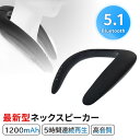ネックスピーカー Bluetooth ウェアラブル スピーカー 高音質 ブルートゥース ワイヤレス 充電式 首掛け 肩掛け ハンズフリー通話 テレビ 接続 大音...
