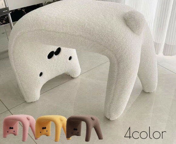 アニマルスツール オットマン 玄関 椅子 猫 スツール ふわふわ もこもこ 動物椅子 子ども用動物スツール 子供用ベンチ 足置き どうぶつ キッズチェア スツール オットマン 椅子 オットマン スツール 動物スツール 子ども用スツール 腰掛けイス ベンチ 可愛い [2]