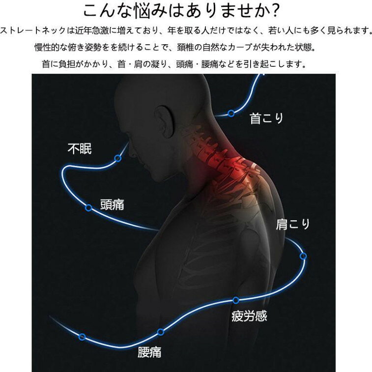 ころのすけの枕 頸椎ケア 肩こり マクラ 低反発 48*74cm まくら 低反発 ピロー 頸椎サポート クッション 首が痛い ストレートネック 敬老の日 改善 高め 低め 仰向け 横向き｜アングル3