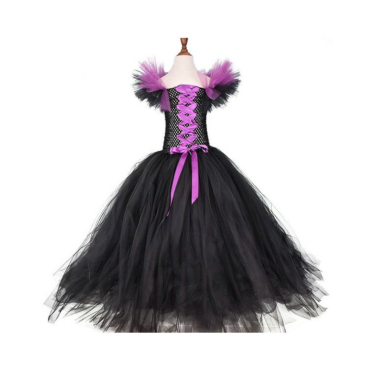 ハロウィン 子供 コスプレ衣装 吸血鬼 魔女 悪魔 チュール ロングワンピース 巫女 女の子 コスプレ衣装 お姫様 女王 魔女 物語 透かし彫り 変装 イベント パーティー 仮装 ハロウィーン ダンス衣装 キッズ コスプレ コスチューム 魔法 演出服 舞台衣装