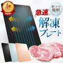 楽天1位2冠獲得【フードコーディネーター監修推薦】解凍プレート 急速 解凍 プレート ブラック 【食材をのせるだけ簡単】 スピード解凍 自然解凍 解凍皿 簡単解...