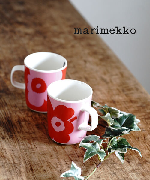 JUHLA UNIKKO/MUG 2,5DL 2 PCS ピンク×レッド