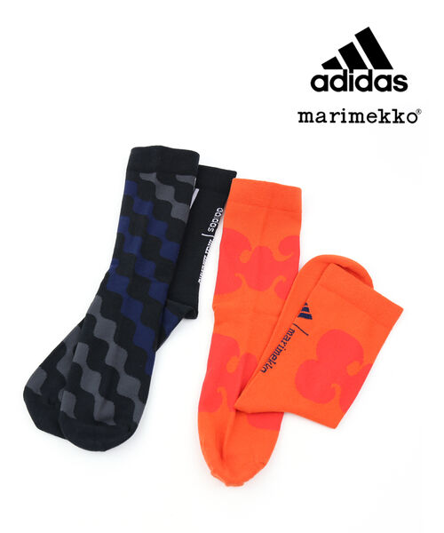 マリメッコ 靴下 レディース アディダス adidas ×marimekko マリメッコ ソックス 靴下 2足組・UP008-0122202(レディース)