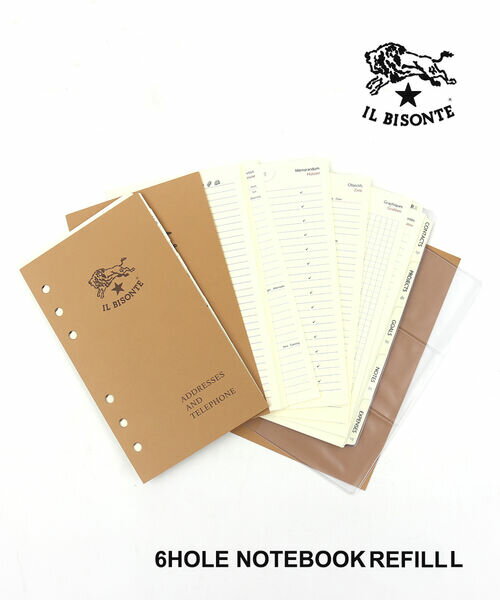 イルビゾンテ 手帳 正規品 IL BISONTE 6穴手帳用 レフィル 大 アドレス帳のみ バイソンロゴ 売れ筋アイテム 人気 ビジネス ・5422231007...