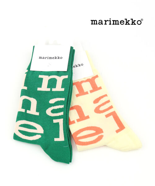 マリメッコ 靴下 レディース マリメッコ marimekko ロゴ 靴下 ソックス KIOSKI KASVAA ISO LOGO・52223591030-0062201(メール便可能商品)[M便 3/5](レディース)