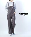 【ポイント2倍】ラングラー Wrangler フェイクレザー フレアオーバーオール サロペット・WI1393-4252102(レディース)(last_1)