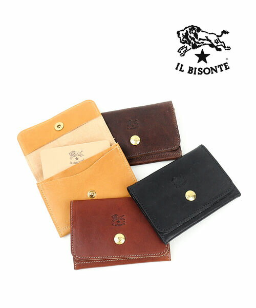 イルビゾンテ 名刺入れ 正規品 IL BISONTE ヴィンテージレザー カードケース スタイリッシュ エレガント コンパクト ユニセックス プレゼント ギフト ・54232305660-0062301(メンズ)(レディース)
