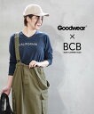 【5/1 23:59までポイント10倍】グッドウェア BCB別注＊GOODWEAR コットン 長袖 Vネック ロゴ カットソー “CALIFORNIA 杢V-NECK L/SL T” outlet ・NGW1151G1494-0341501(メール便可能商品)[M便 5/5](メンズ)(レディース)(トップス)(last_1)