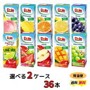 雪印 Dole 紙パック ジュース 2ケース（36本） ビタミン 美容 健康 100％ 100％ジュース 果汁 濃縮還元 ドール 送料無料