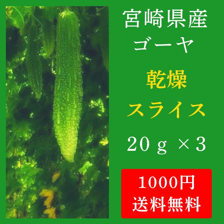 【1000円ポッキリ】【送料無料】宮崎県産 乾燥ゴーヤ 20g×3 お試しセット【 ごーや ゴーヤ 乾燥ごーや 乾燥ゴーヤ にがうり 苦瓜 ニガウリ にがうり ...