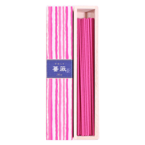 かゆらぎ 「薔薇」 お香 40本入り 香立付 インセンス アロマ 日本香堂 スティック ギフト プレゼント ..