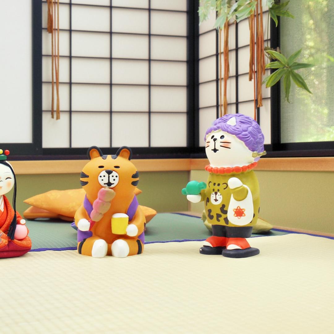 まったりセット「ありし日の商店街」 まったりマスコット コンコンブル 猫 DECOLE 人形 concombre