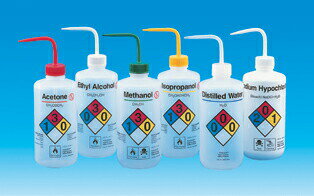薬品識別洗浄瓶 LDPE 500mL 次亜塩素酸Na