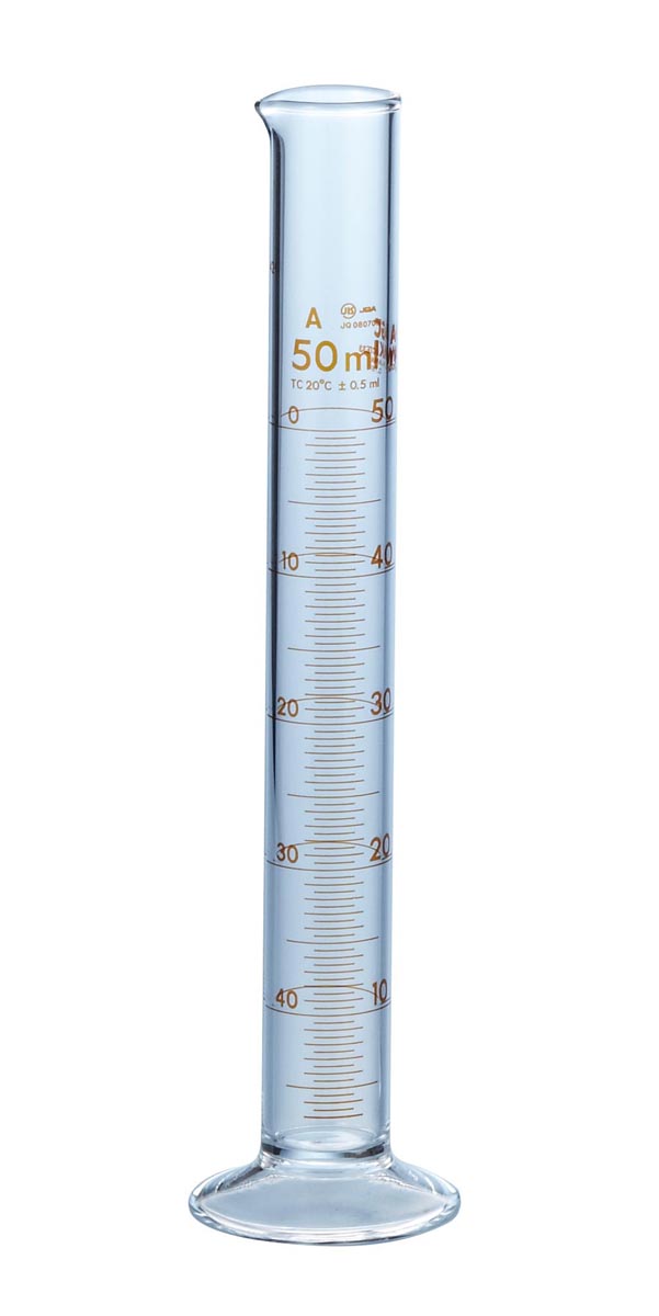 メスシリンダー（IWAKI） 50mL　3-103-0163