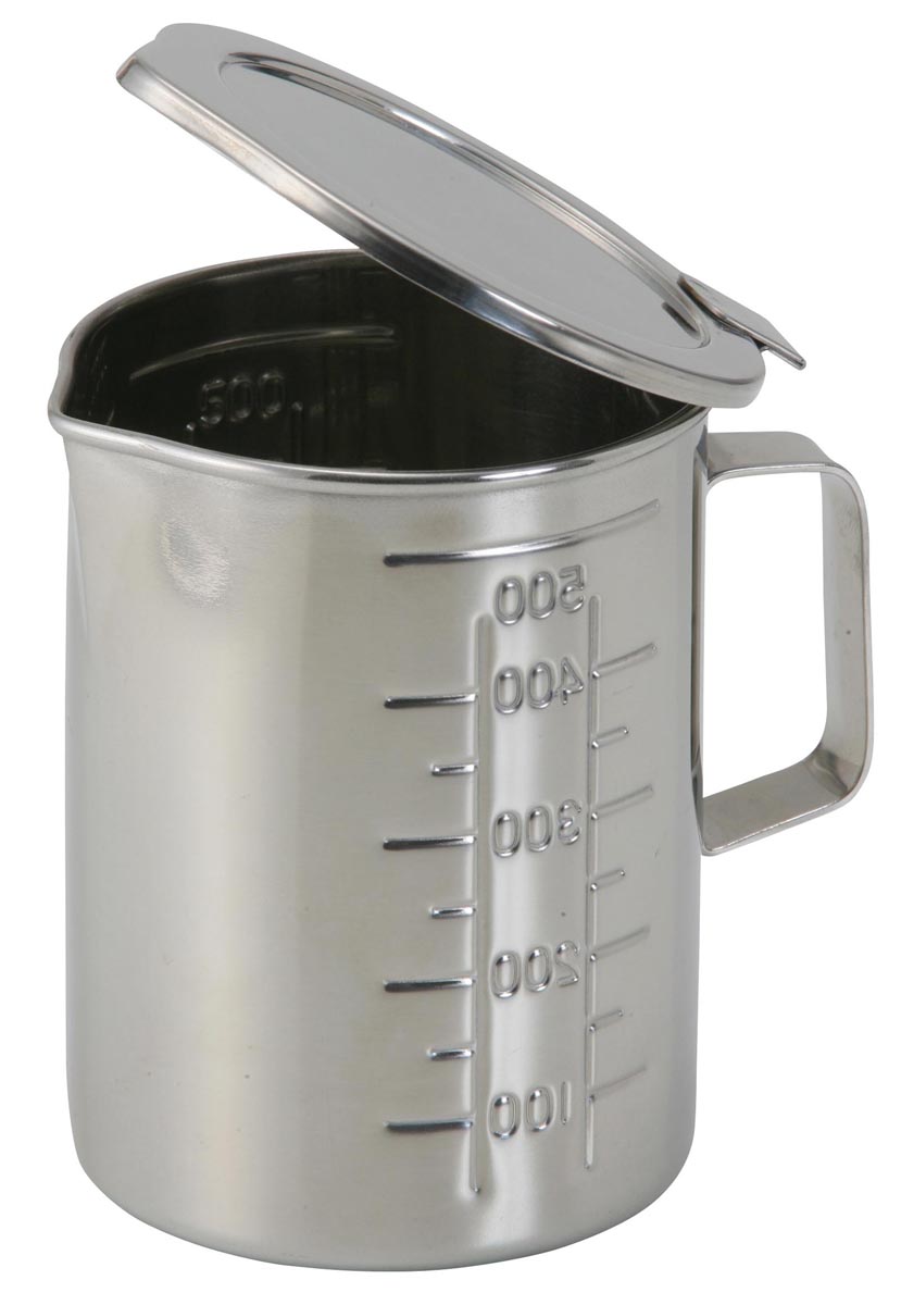 蓋付ステンレスビーカー 500mL　3-342-0611