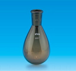 Fine透明共通摺なす型フラスコ茶100mL15/25