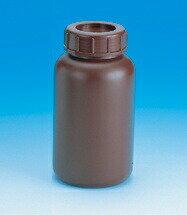 広口瓶 PE製 茶褐色 2L