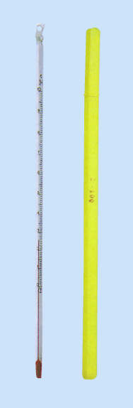 フッ素樹脂被覆温度計 アルコール 0~100℃