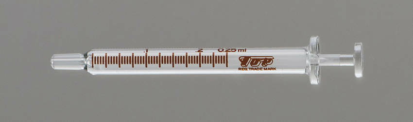 トップ 硝子注射筒 1入 ガラス先 0.25ml 微量用