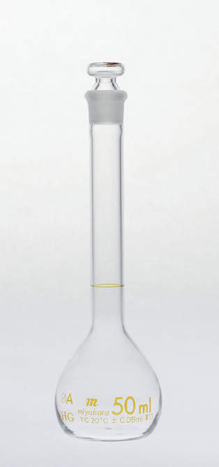 三商 宮原 メスフラスコ HG 白 100ml(4.0)