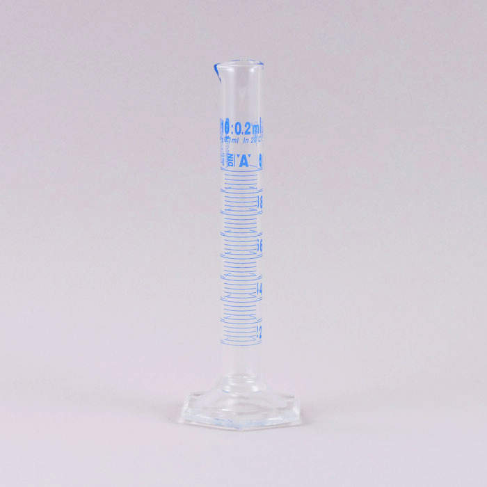 ISOLAB メスシリンダー 10ml 青目盛