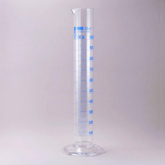 ISOLAB メスシリンダー 1000ml 青目盛