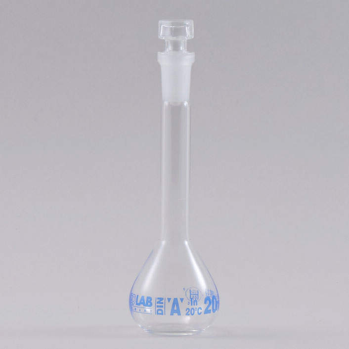 ISOLAB メスフラスコ 白 20ml