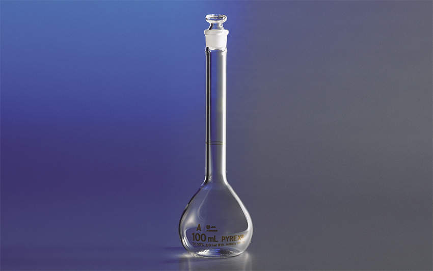 PYREX メスフラスコ 白 20ml 5640JIS-20
