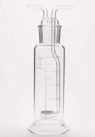 気密性の高い透明摺合せのガス洗浄瓶中管と外瓶は互換性があります。