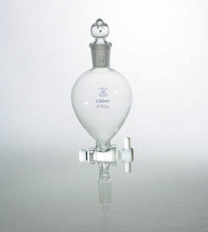 共通分液ロート球形上24下19 PTFEコック付 200ml
