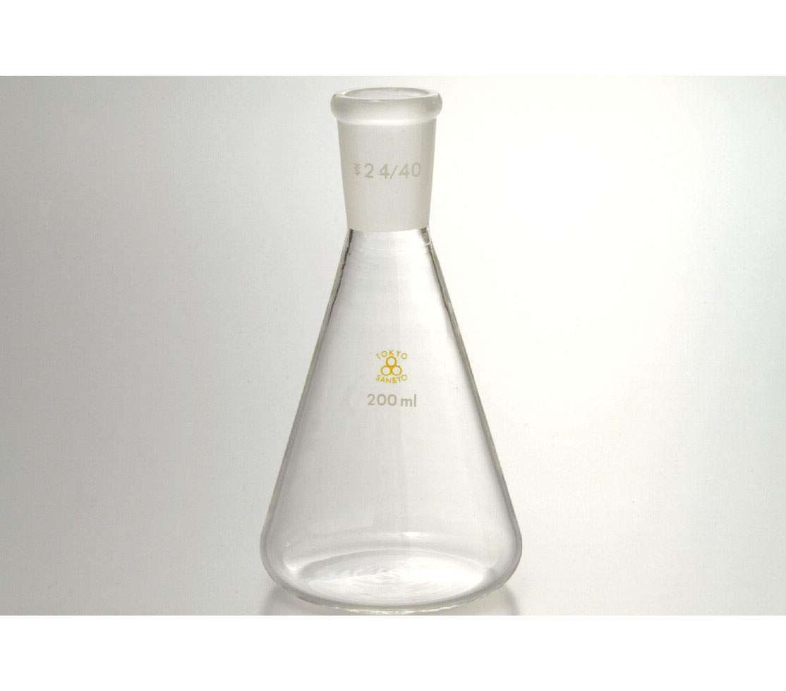 三商印 共通摺合せ三角フラスコ 500ml 24/40