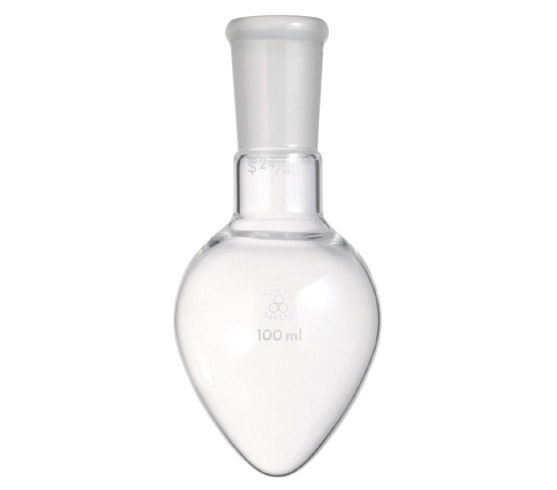 三商印 共通摺合せ梨型フラスコ 50ml 15/25