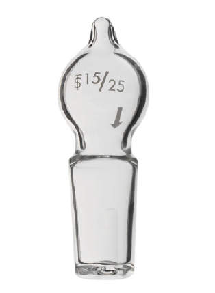 三商　透明摺合せ玉栓　分液ロート用19／38