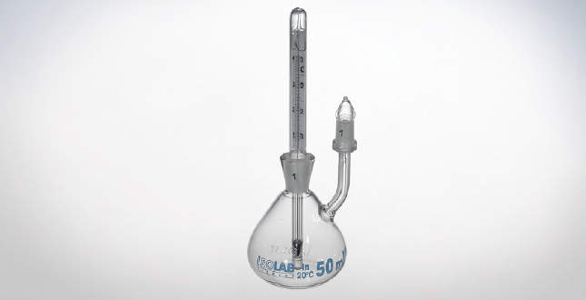ISOLAB 比重瓶 テルモ付き 100ml