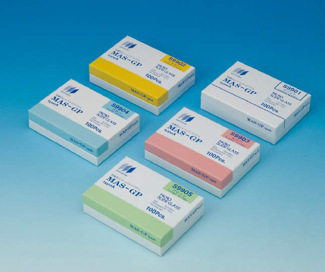 MAS-GPコートスライドグラス S9903 ピンク 100枚入
