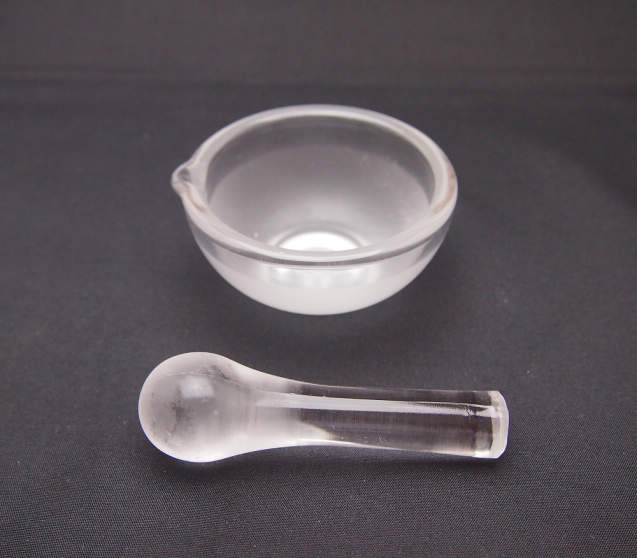 三商 並ガラス製乳鉢 75mm 硬質ガラス乳棒付