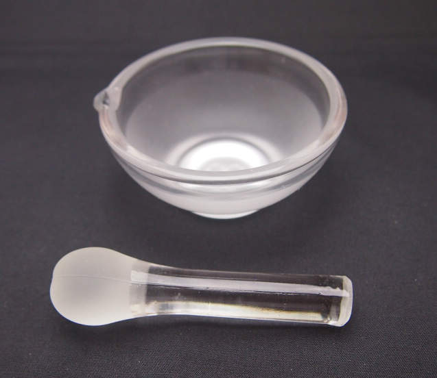 三商 並ガラス製乳鉢 90mm 硬質ガラス乳棒付