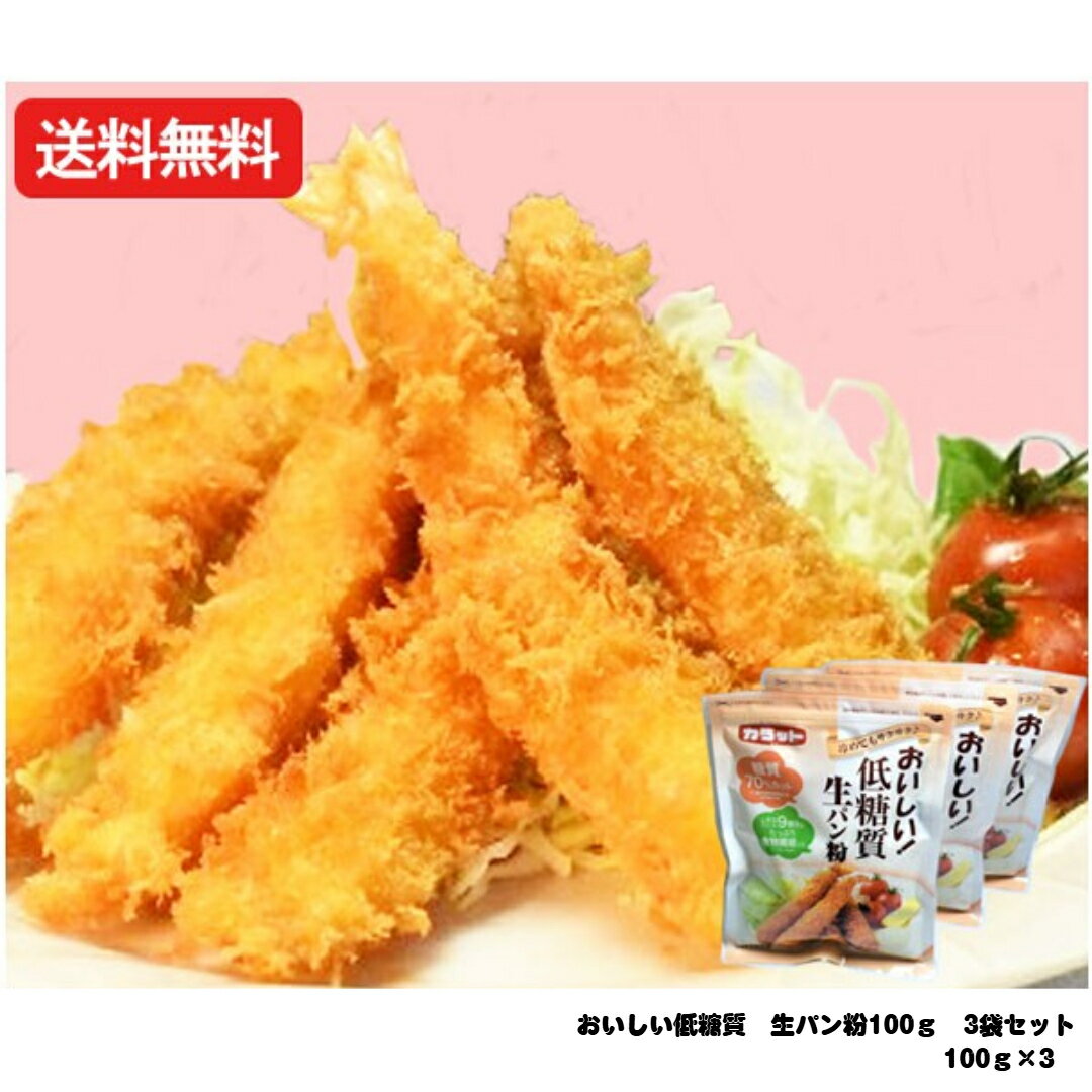 おいしい低糖質 生パン粉 100g 3袋セット 糖質70%カット 低糖質 低カロリー ヘルシー 食物繊維 吸油率40%カット 生パン粉 サクッと食感 ダイエット 大川食品
