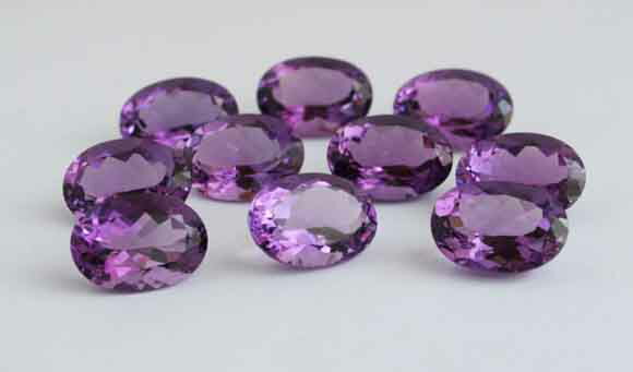 楽天光進shop【すぐに使える10％OFFクーポン】アメジスト・ルース、18x13mmオーバルカット（10.0ct〜）10石セット AL1