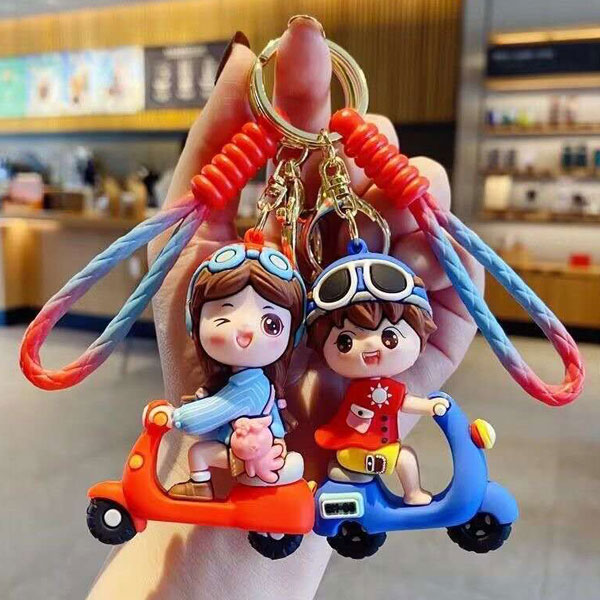 人形バッグチャーム★3点以上1点450円★送料無料★4色キーチャーム キーホルダー キーリング おしゃれ か..