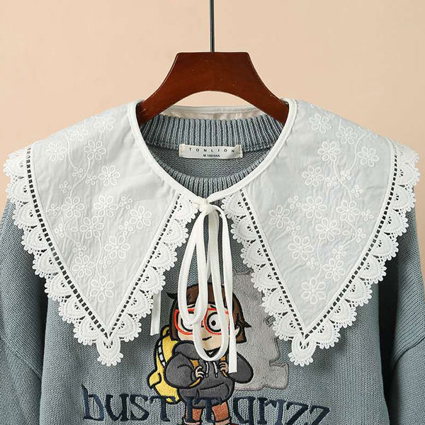 刺繍レース付け襟★新着限定★送料無料★つけ衿 付け外し 付け衿 レディースレース襟 肩掛け 刺繍 白 こなれ感 つけえり 小物 シンプル おしゃれ かわいい 春夏秋冬 レース襟 キッズ 大人 女の子 可愛い お洒落 花柄 発表会 結婚式 ドレス ワンピース