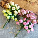 ミニ造花6束★送料無料★髪飾り用造花 コサージュ材料 造花 手芸用品 diy デコパージュ お花 花モチーフ 手芸材料 素材 資材 フラワー 花 ヘアアクセサリ...