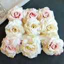コサージュ用造花10個★送料無料★薔薇造花 髪飾り用造花 アクセサリー用造花 コサージュ材料 手芸用品 デコパージュ diy 造花 お花 花モチーフ ウエディング 手芸材料 素材 資材 フラワー 花 壁掛けの部品 結婚装飾用