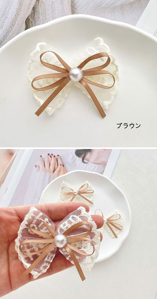 リボンモチーフ5個★送料無料★ リボンモチーフパーツ5個セット 約7cm 手芸 ハンドメイド diy 手作り モチーフ 髪飾り アクセサリー パーツ 手芸用品 手芸材料 材料 素材 資材の商品画像 3