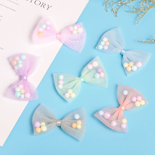 ★送料無料★リボンモチーフパーツ10個セット 約5cm 手芸 ハンドメイド 手作り モチーフ 髪飾り アクセサリー 手芸用品 手芸材料 パーツ 素材 資材 手芸 チュールモチーフ 材料