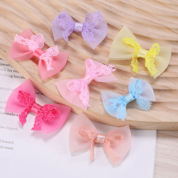 樂天商城 - ★送料無料★リボンモチーフパーツ10個セット 約4.2cm 手芸 ハンドメイド 手作り モチーフ 髪飾り アクセサリー 手芸用品 手芸材料 パーツ 素材 資材 手芸 オーガンジーチュールモチーフ 材料