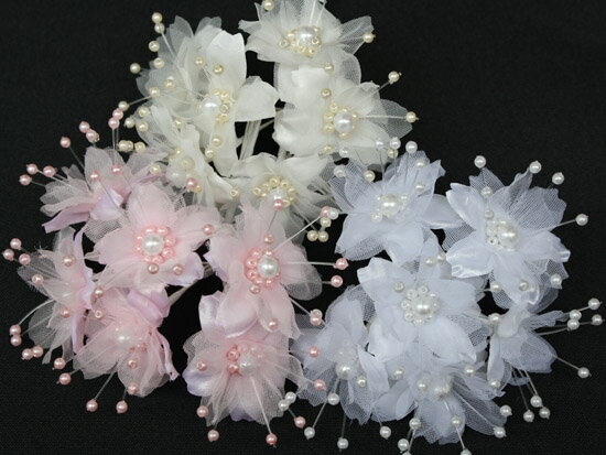 ミニ造花6束★送料無料★髪飾り用造花 コサージュ材料 造花 手芸用品 diy デコパージュ お花 花モチーフ 手芸材料 素材 資材 フラワー 花 ヘアアクセサリ...